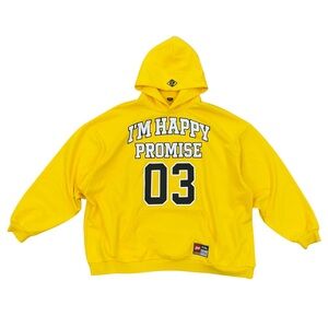 Yellow Hoodie with Bold Text - Hoodie & Short set